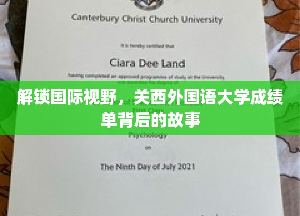 跨国视野下的关西外国语大学，揭秘成绩单背后的多元人生轨迹