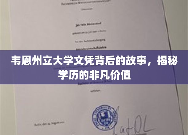 韦恩州立大学文凭背后的故事，揭秘学历的非凡价值