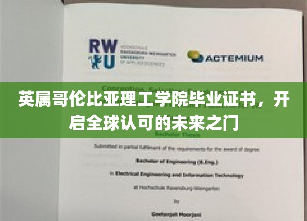 英属哥伦比亚理工学院证书，解锁国际职场通行证
