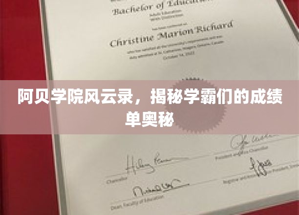 阿贝学院风云录，揭秘学霸们的成绩单奥秘
