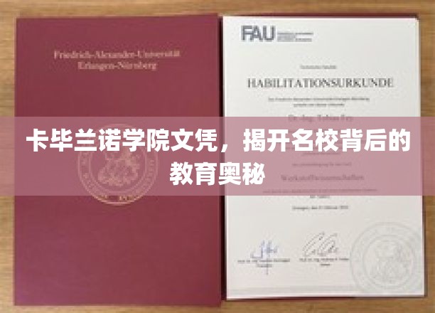 卡毕兰诺学院文凭，揭示名校背后的教育魅力