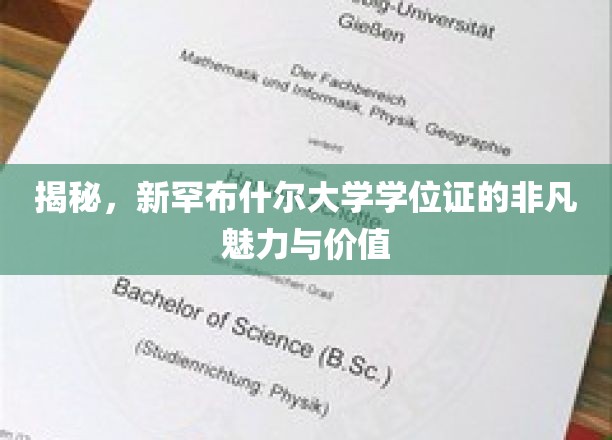 揭秘，新罕布什尔大学学位证的非凡魅力与价值