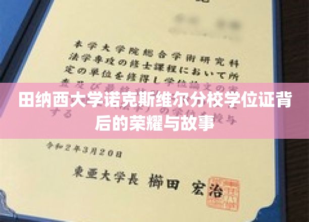 揭秘田纳西大学荣耀，诺克斯维尔分校学位证的传奇之路