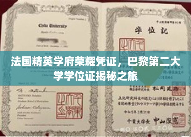 法国精英学府荣耀凭证，巴黎第二大学学位证揭秘之旅