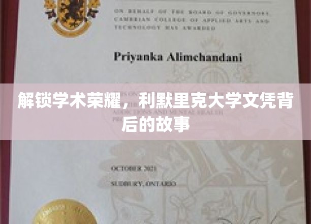 解锁学术荣耀，利默里克大学文凭背后的故事