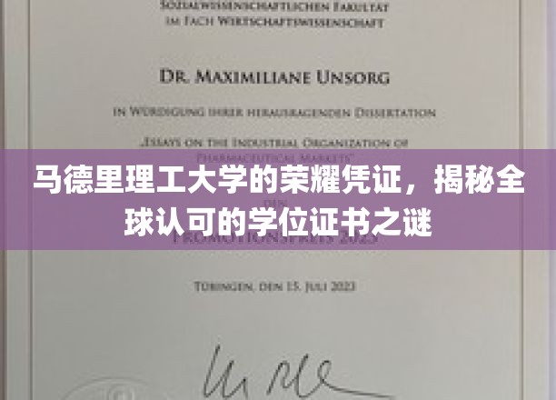 马德里理工骄子凭证，解码国际通行学位证书的奥秘