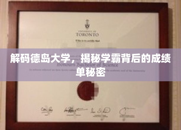德岛学霸养成记，揭秘大学成绩单背后的神秘力量