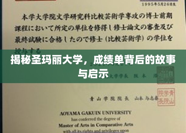 解码圣玛丽学府，成绩单背后的秘密与人生启示