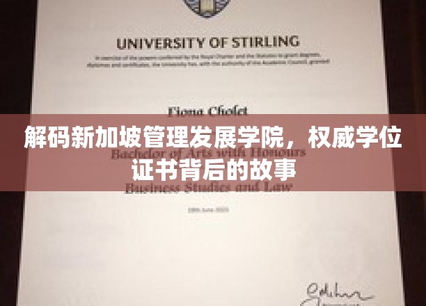 解码新加坡管理发展学院，权威学位证书背后的故事