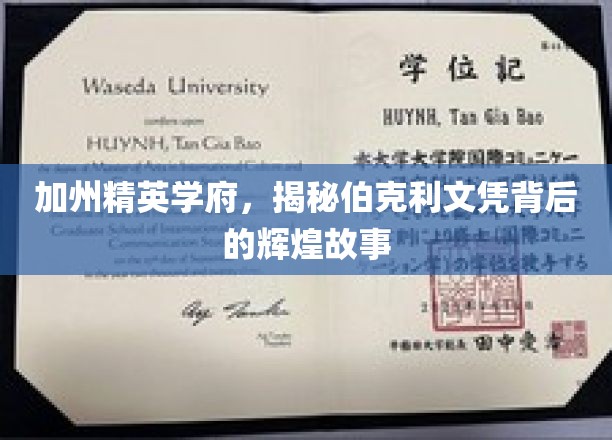 加州精英学府，揭秘伯克利文凭背后的辉煌故事