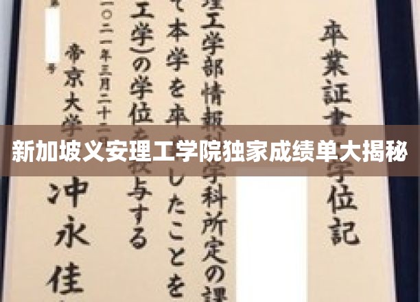 新加坡义安理工学院独家成绩单揭秘