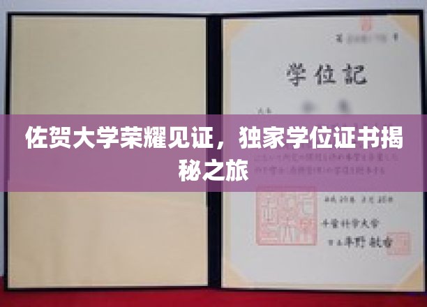 探索佐贺大学荣誉殿堂，揭秘独特学位证书背后的故事