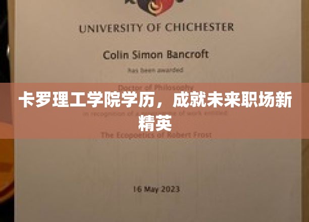 卡罗理工学院精英养成记，塑造职场未来新锐力量