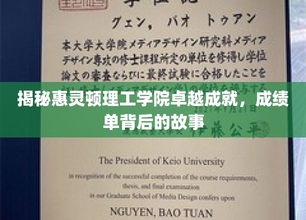 惠灵顿理工学院辉煌足迹，揭秘成就背后的真实故事