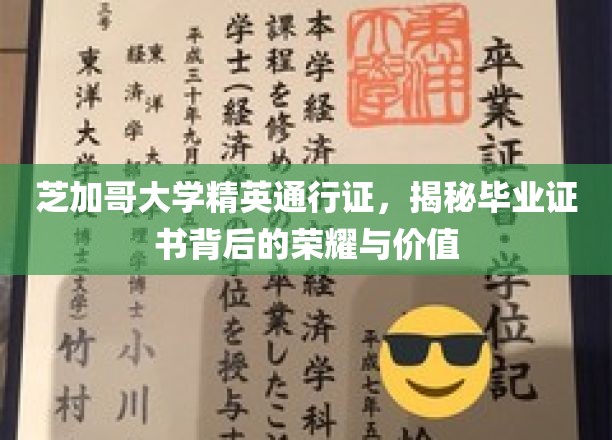 芝加哥大学精英通行证，揭秘毕业证书背后的荣耀与价值