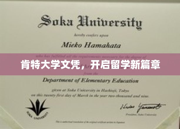 肯特大学文凭，开启留学新篇章