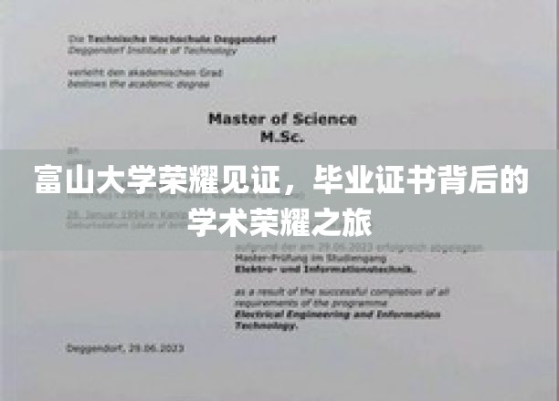 富山大学荣耀见证：毕业证书背后的学术荣耀之旅
