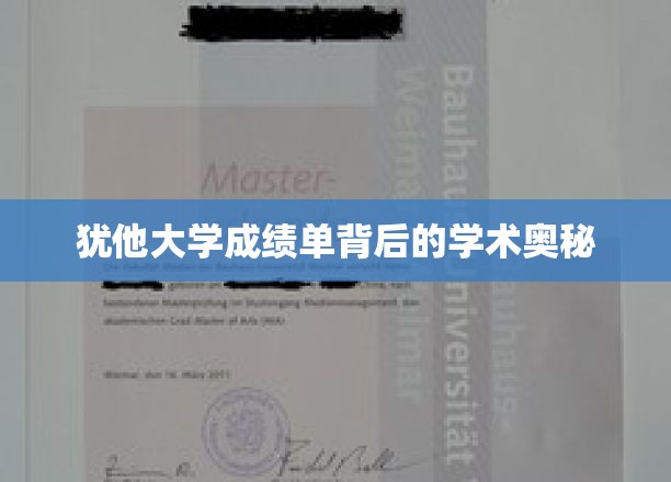 探寻犹他大学成绩单背后的学术秘境