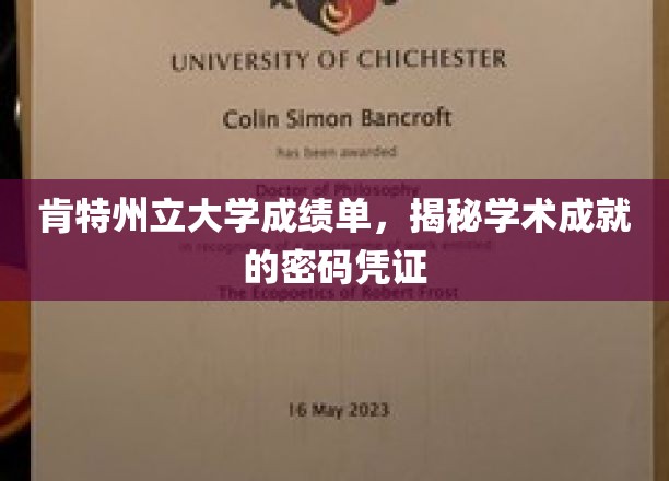 解码学术荣耀，肯特州立大学成绩单背后的成就密码