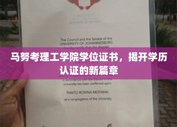 马努考理工学院引领学历认证革新，证书成为教育界新标杆