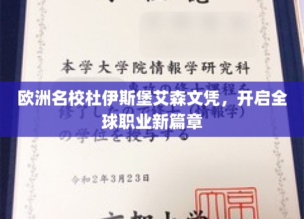 杜伊斯堡艾森名校文凭，引领国际职场新飞跃