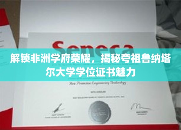 探寻夸祖鲁纳塔尔大学学位证书的非洲风采