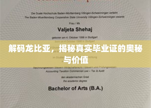 解码龙比亚，揭秘真实毕业证的奥秘与价值
