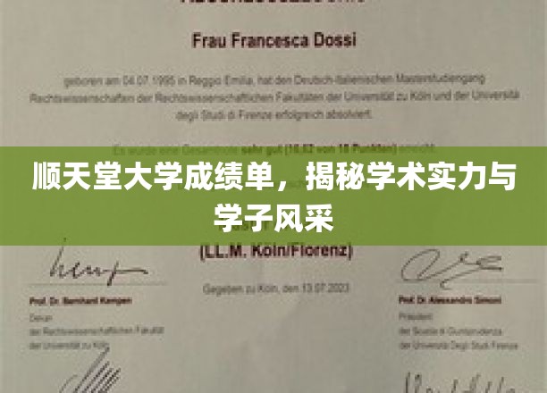 顺天堂大学学子画像，成绩单背后的学术辉煌与青春风采