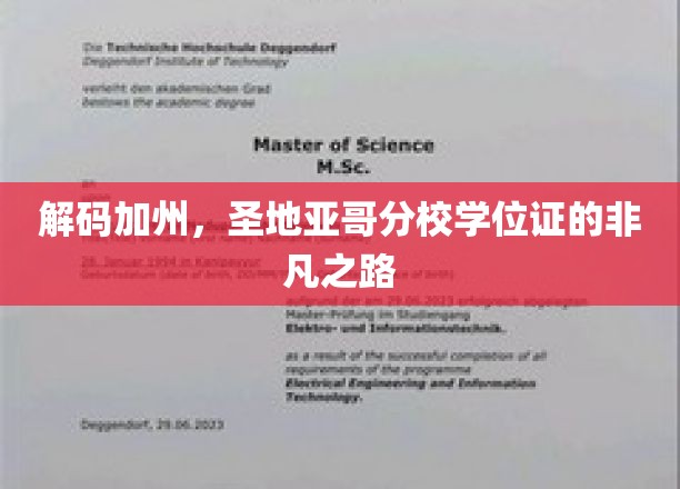 解码加州，圣地亚哥分校学位证的非凡之路