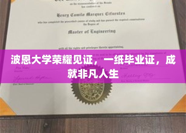 波恩大学荣耀加冕，毕业证书铸就非凡人生传奇