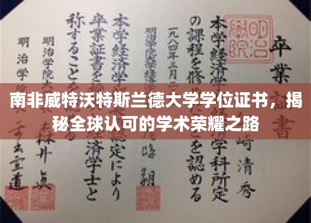 探寻南非威特沃特斯兰德大学，全球学子梦寐以求的学位证书之旅