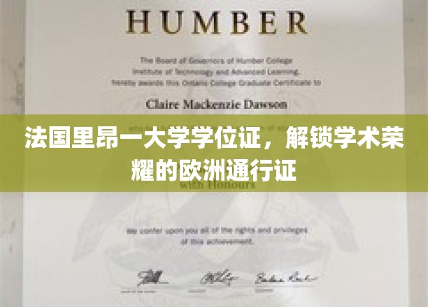 欧洲学府荣耀钥匙，里昂大学学位证，开启学术之旅