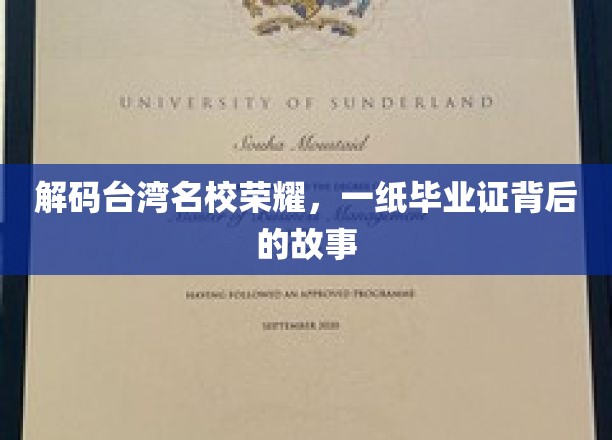 台湾名校荣耀揭秘，毕业证书背后的传奇人生