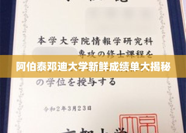 阿伯泰邓迪大学成绩单揭秘，独家揭秘背后的辉煌瞬间