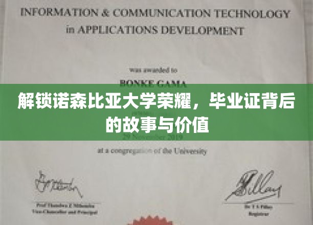 探寻诺森比亚大学荣耀之谜，毕业证书的传奇价值与背后故事