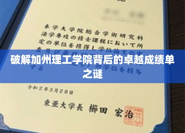 破解加州理工学院背后的卓越成绩单之谜