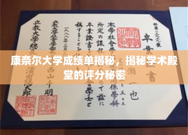 解码康奈尔，一窥世界名校成绩单背后的评分奥秘