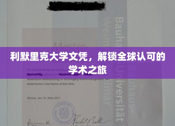 利默里克大学文凭，开启全球认可的学术之旅