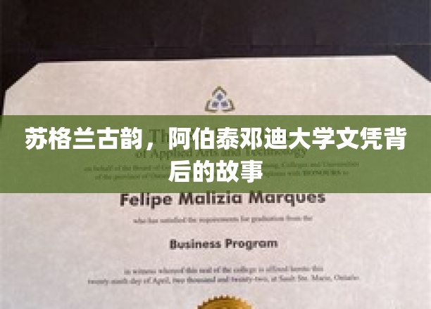 探寻阿伯泰邓迪大学文凭背后的苏格兰千年风情