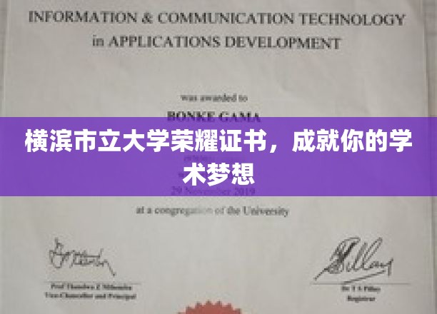 横滨市立大学荣耀证照，助你学术征程璀璨启航