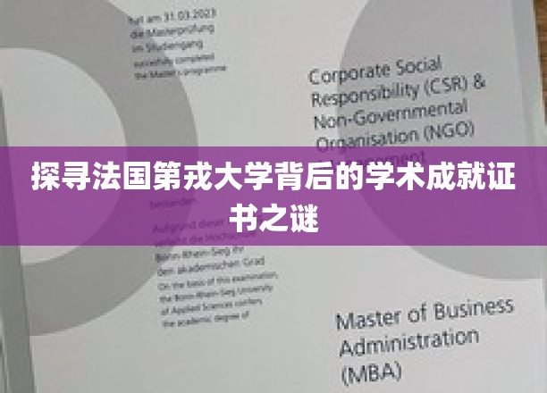 法国第戎大学，揭秘学术荣耀背后的神秘证书故事
