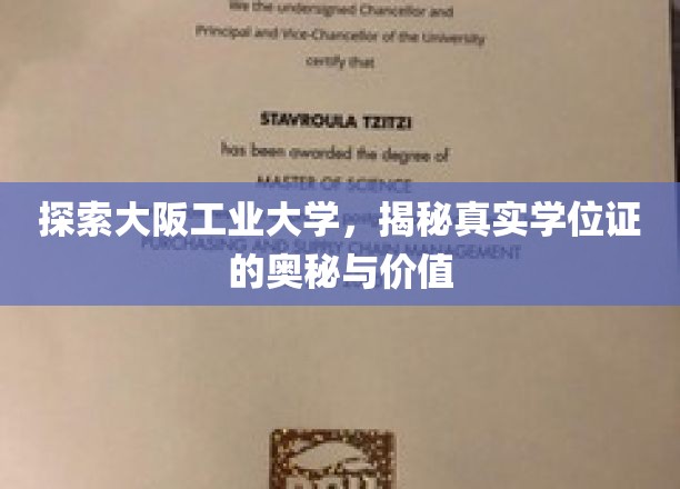 探索大阪工业大学，揭秘真实学位证的奥秘与价值