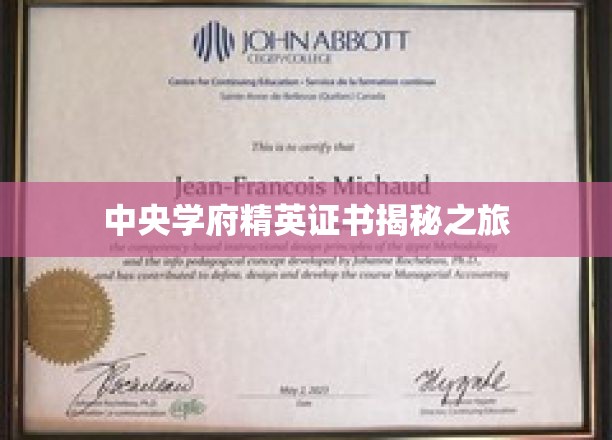 中央学府精英证书揭秘之旅