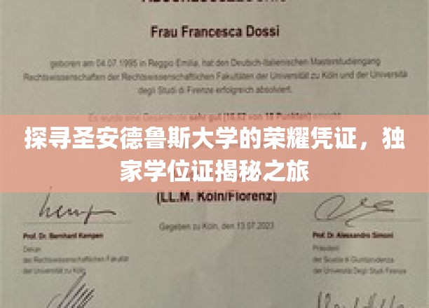 解码圣安德鲁斯大学学位证背后的传奇故事