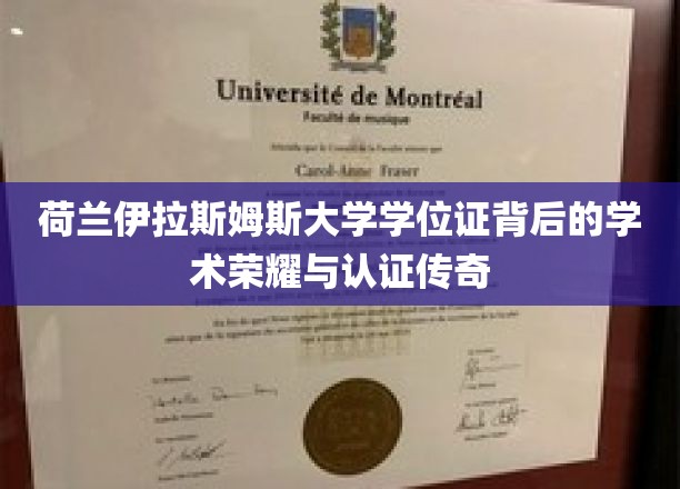解码荷兰伊拉斯姆斯大学学位证的学术尊贵与认证传奇之旅