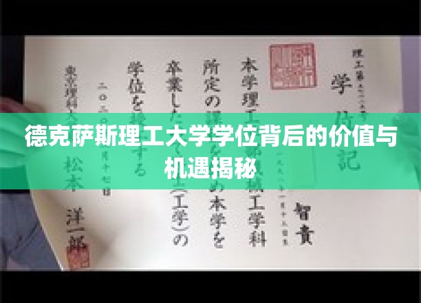 解码德克萨斯理工大学学位，解锁无限职业可能