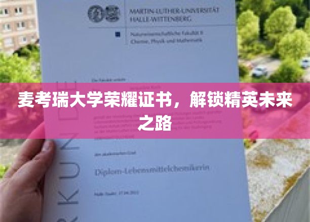 麦考瑞荣耀见证，精英之路，一纸证书启航