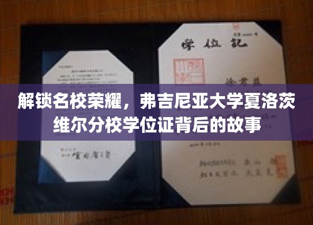 探寻弗吉尼亚大学夏洛茨维尔分校学位证的荣耀密码