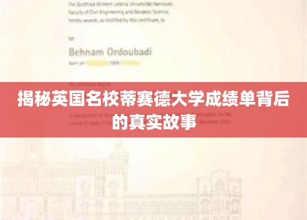 揭秘英国名校蒂赛德大学成绩单背后的真实故事