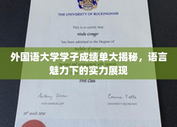 语言殿堂里的青春风采，外国语大学学子成绩单背后的实力解码